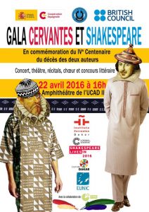 FUNIBER participará da cerimônia de gala comemorativa do IV Centenário da morte de Cervantes e Shakespeare no Senegal