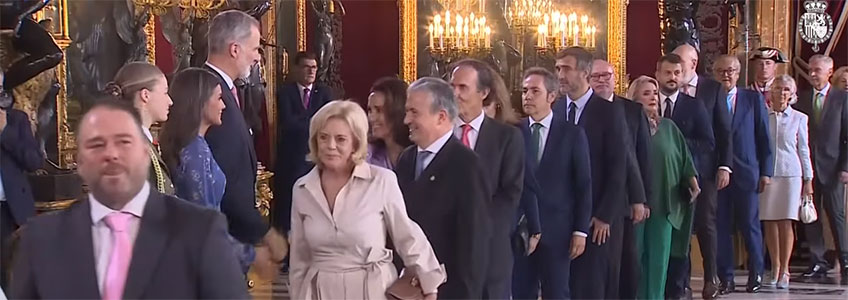 FUNIBER participa com o Rei e a Rainha da Espanha na tradicional recepção pelo Dia da Festa Nacional