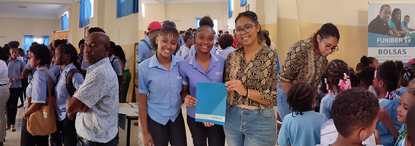 FUNIBER Cabo Verde participa da feira das profissões da Escola Amor de Deus