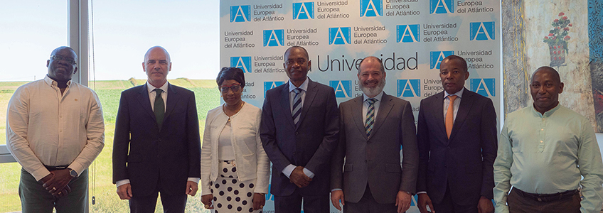 Presidente do ISPTEC de Angola visita a Universidad Europea del Atlántico, da Rede FUNIBER