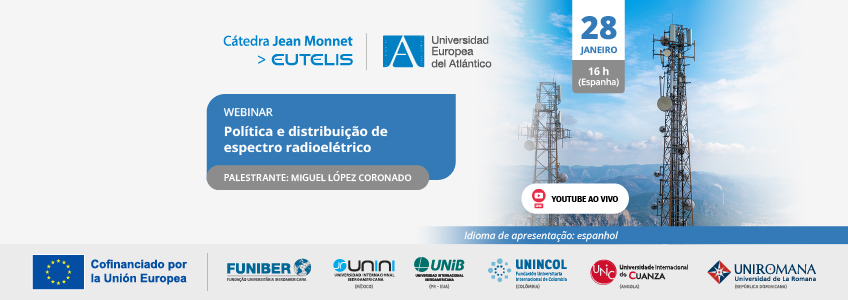 FUNIBER organiza o webinar “Política e distribuição de espectro radioelétrico”