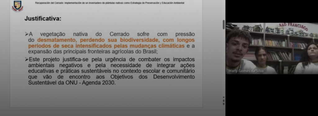 defesa oral da equipe brasileira.