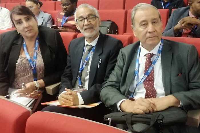 Autoridades da FUNIBER e da UNIC durante o Seminário Metodológico de Avaliação.