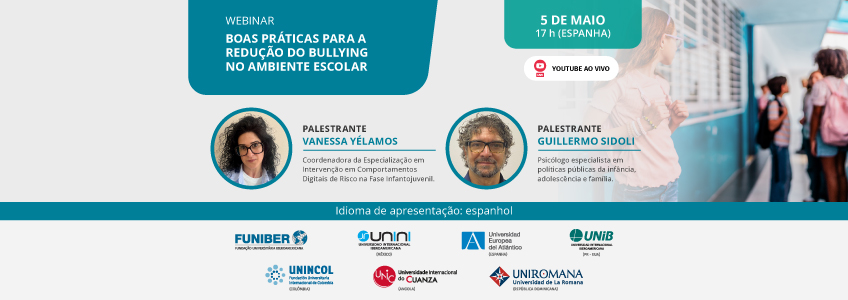 FUNIBER organiza o webinar “Boas práticas para a redução do bullying no ambiente escolar”